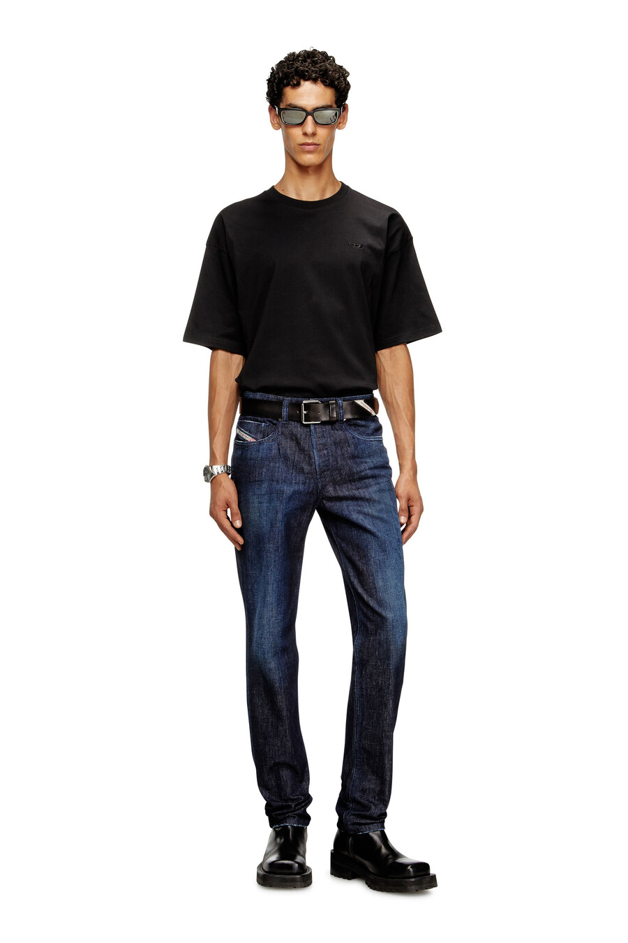 jeans da uomo regolari blu scuro diesel 2023 d-finitive
