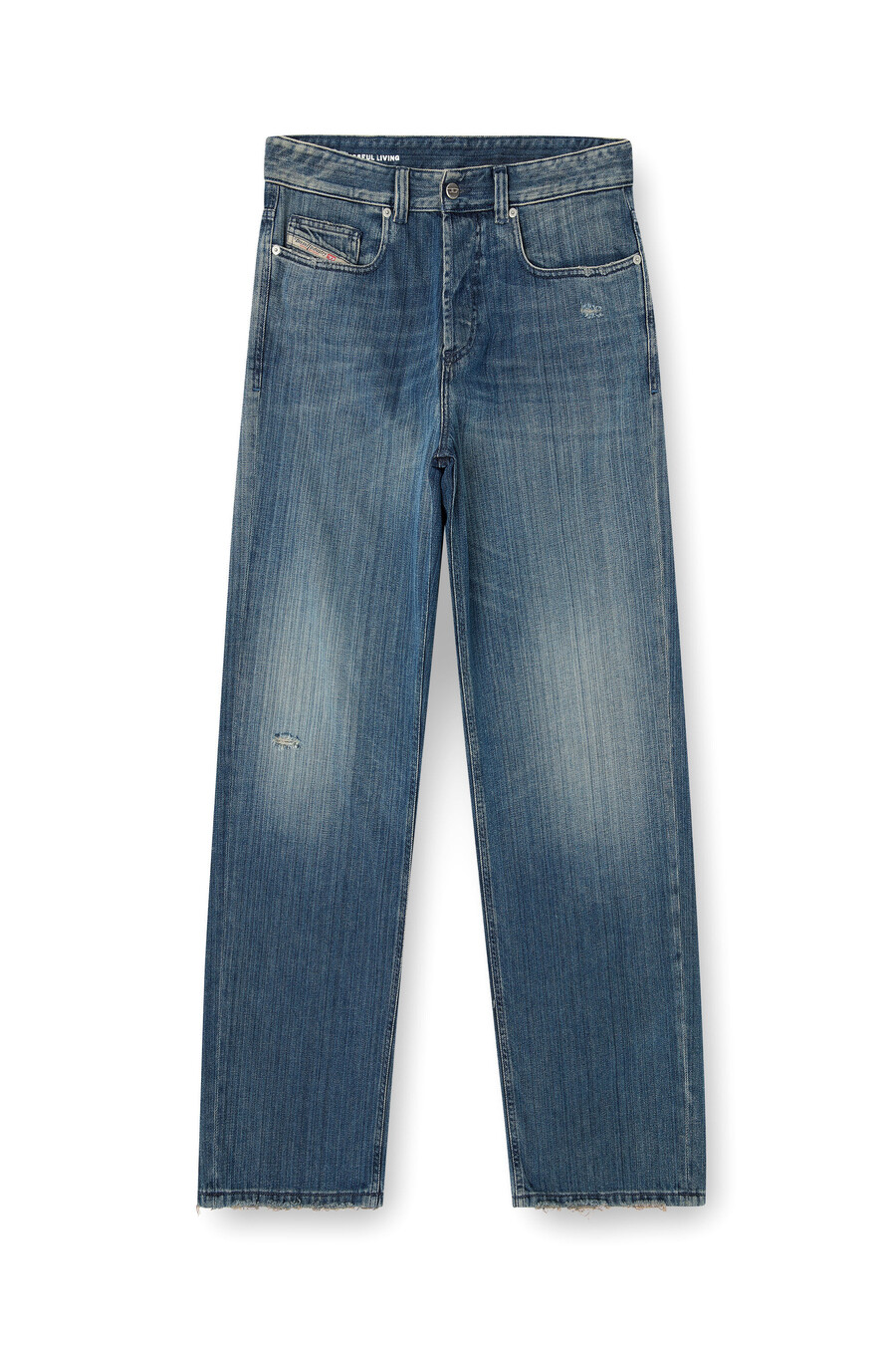 jeans da uomo rilassati blu scuro diesel 2001 d-macro
