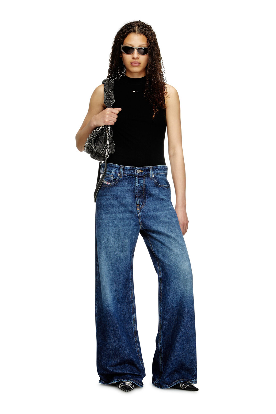 jeans da donna comodi blu scuro diesel 1996 d-sire
