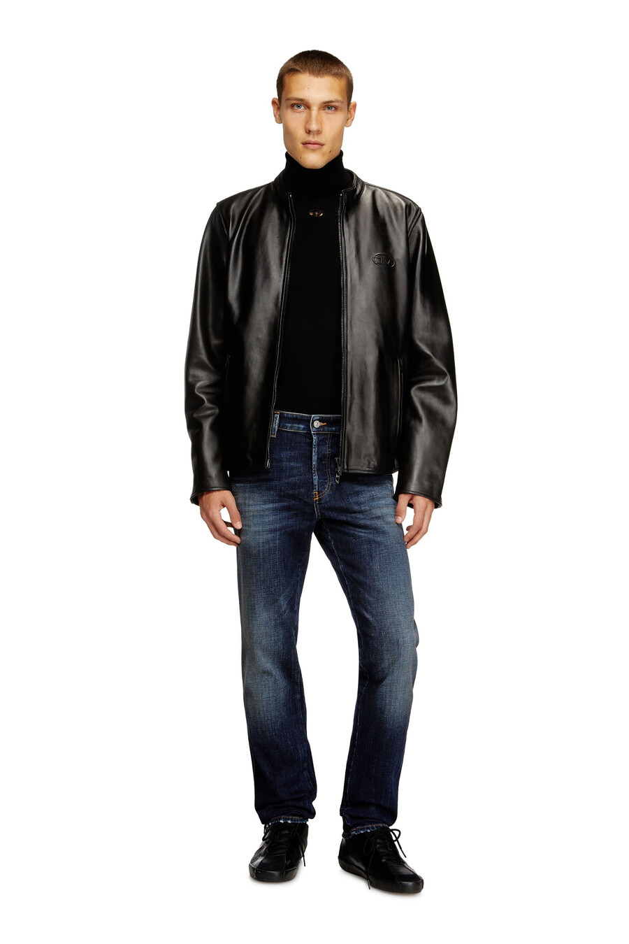 jeans slim da uomo blu scuro diesel 1993 d-vil