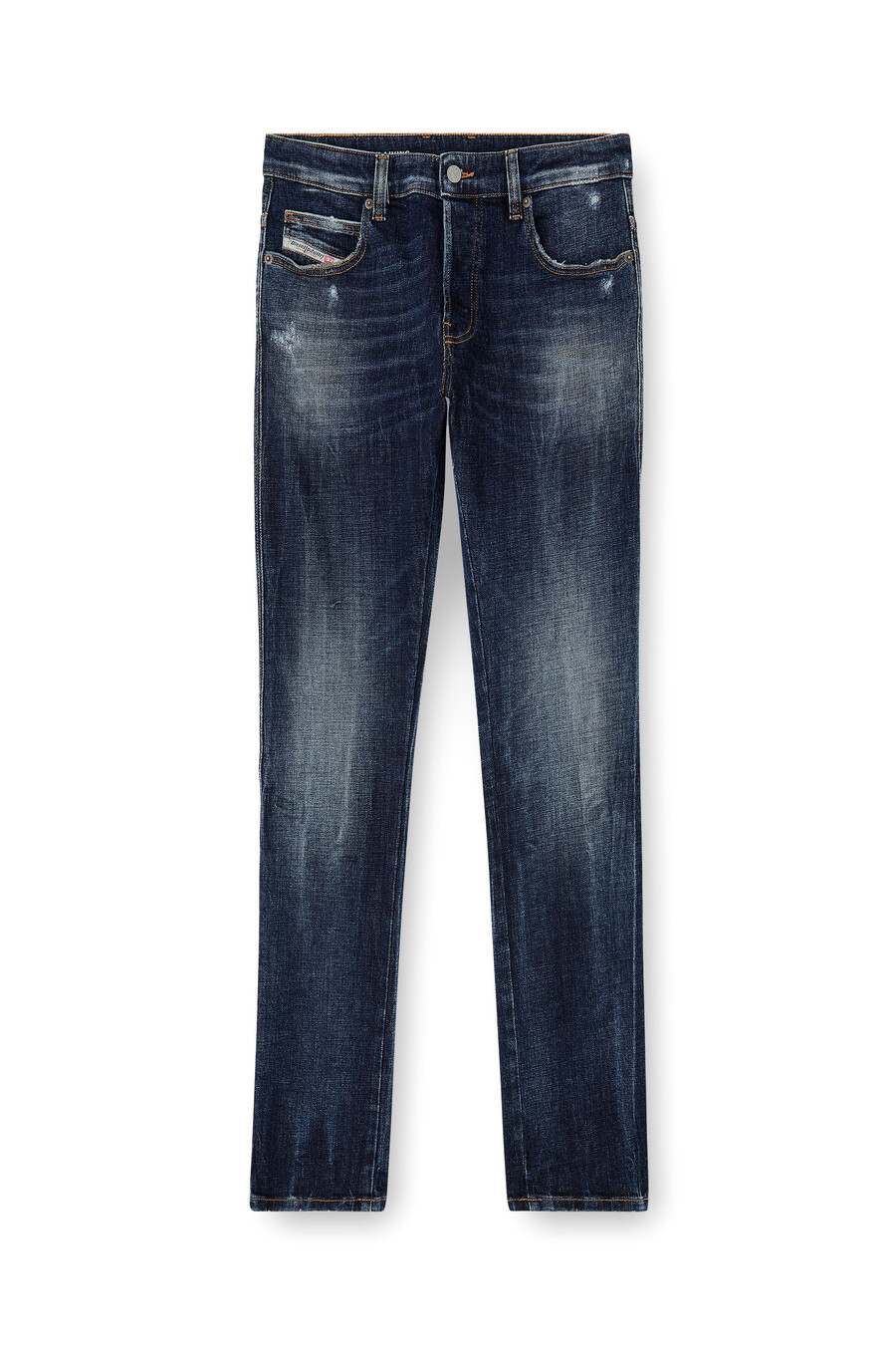 jeans slim da uomo blu scuro diesel 1993 d-vil