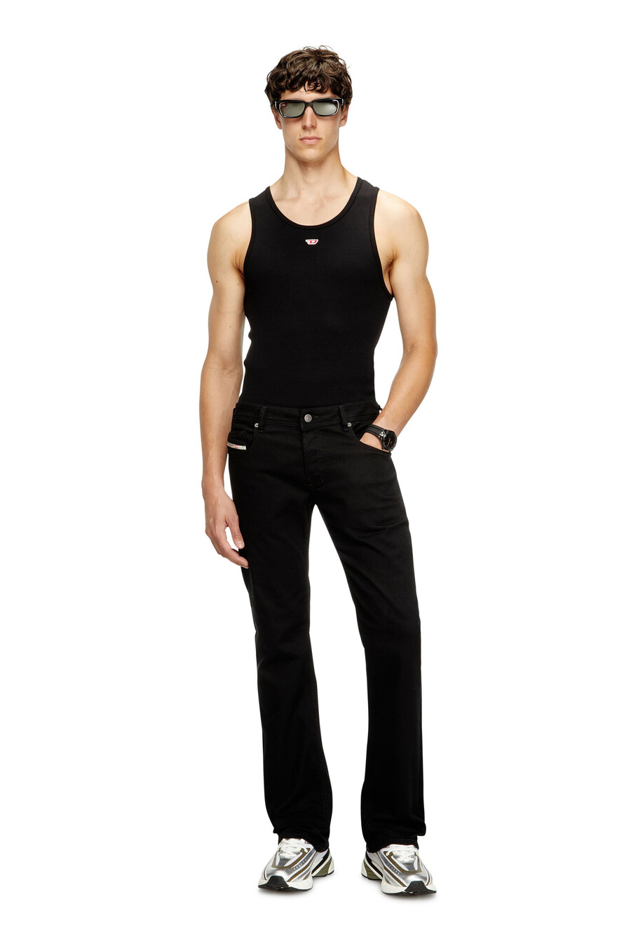 jeans bootcut da uomo nerogrigio scuro diesel 2007 zatiny