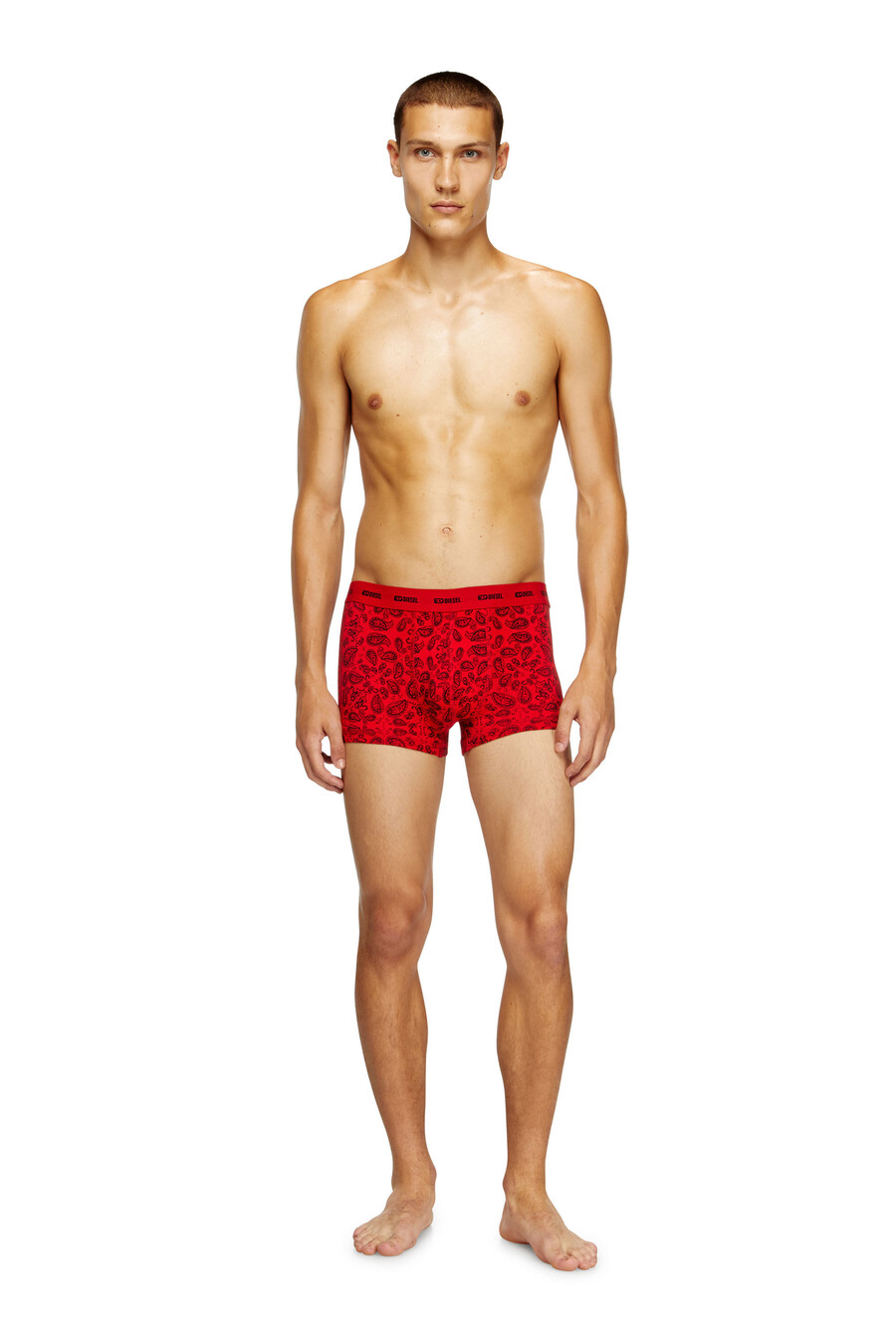 boxer da uomo in cotone elasticizzato confezione da 3 multicolore diesel