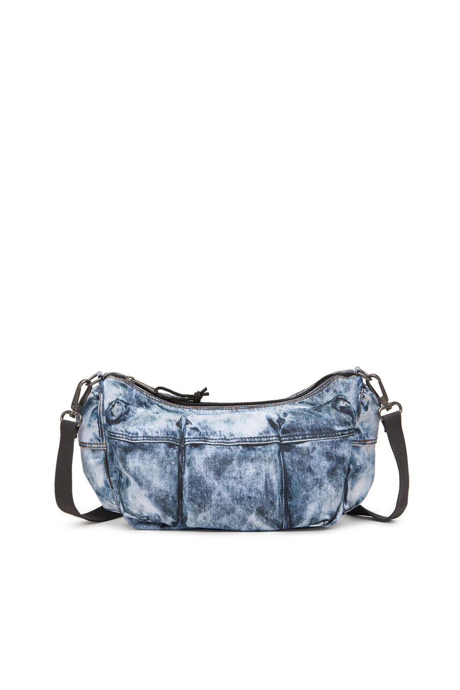 borsa multitasche da donna in denim trompe loeil blu diesel