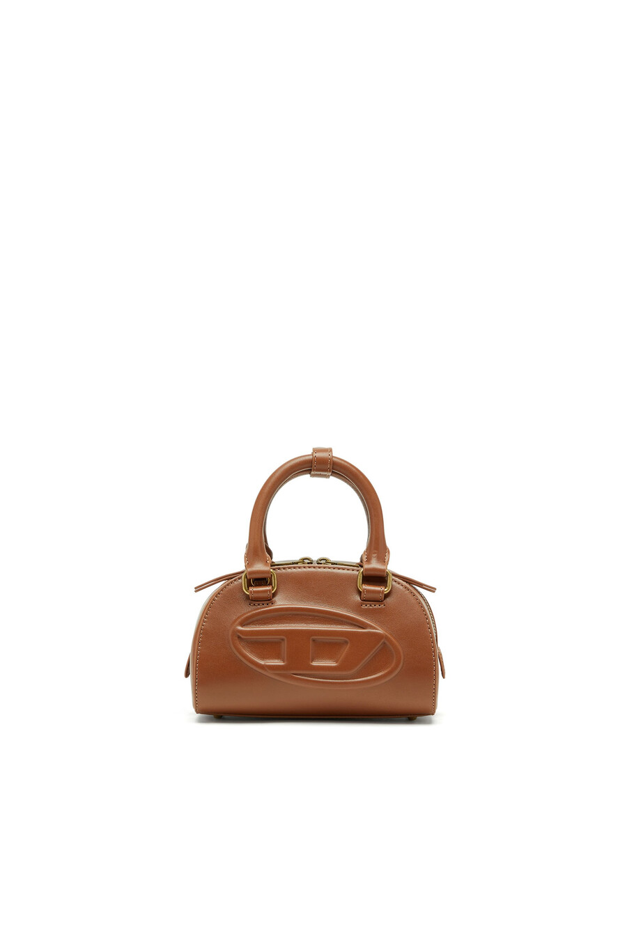 borsa bowling da donna 1dr dome-mini in pelle pull-up marrone diesel