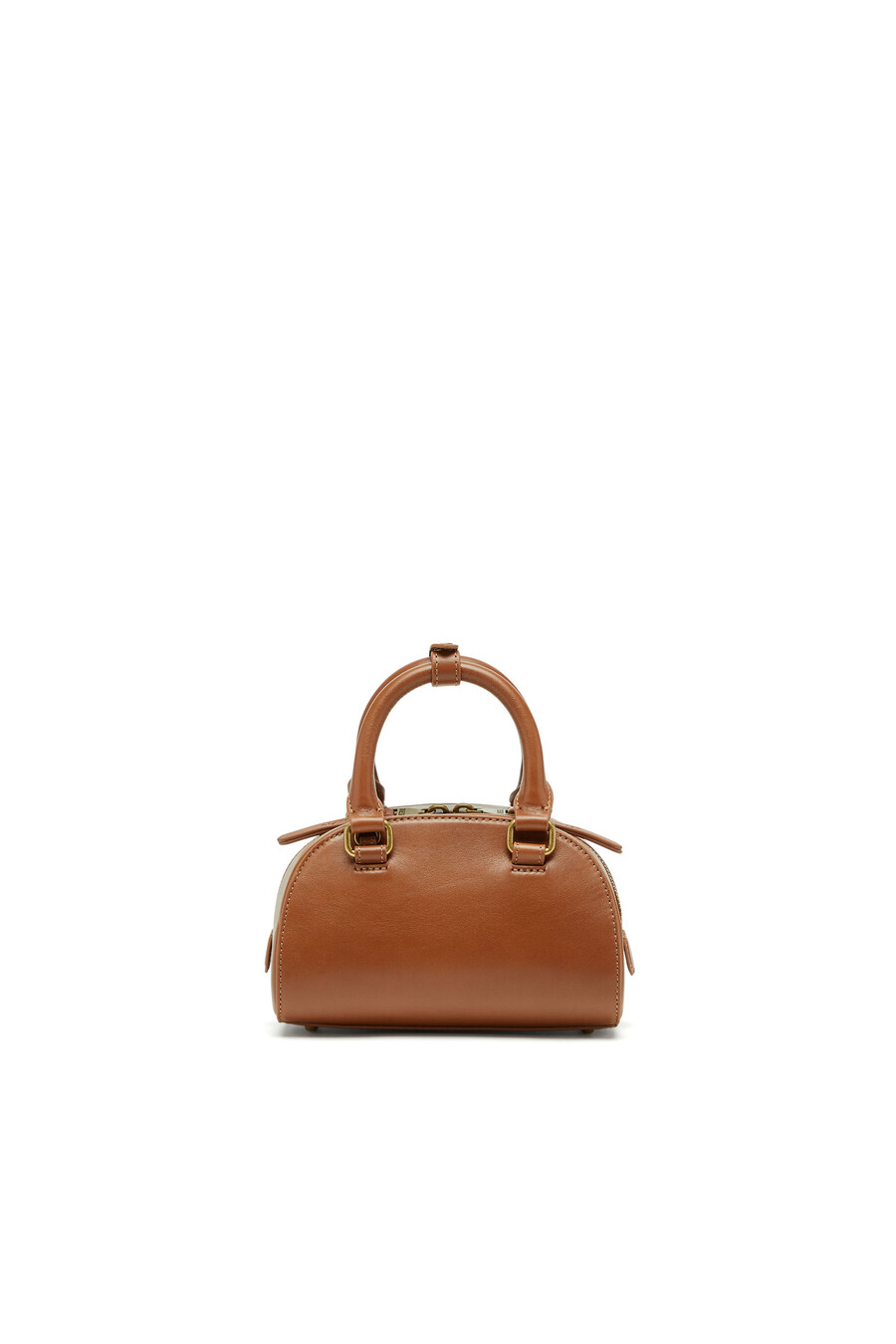 borsa bowling da donna 1dr dome-mini in pelle pull-up marrone diesel