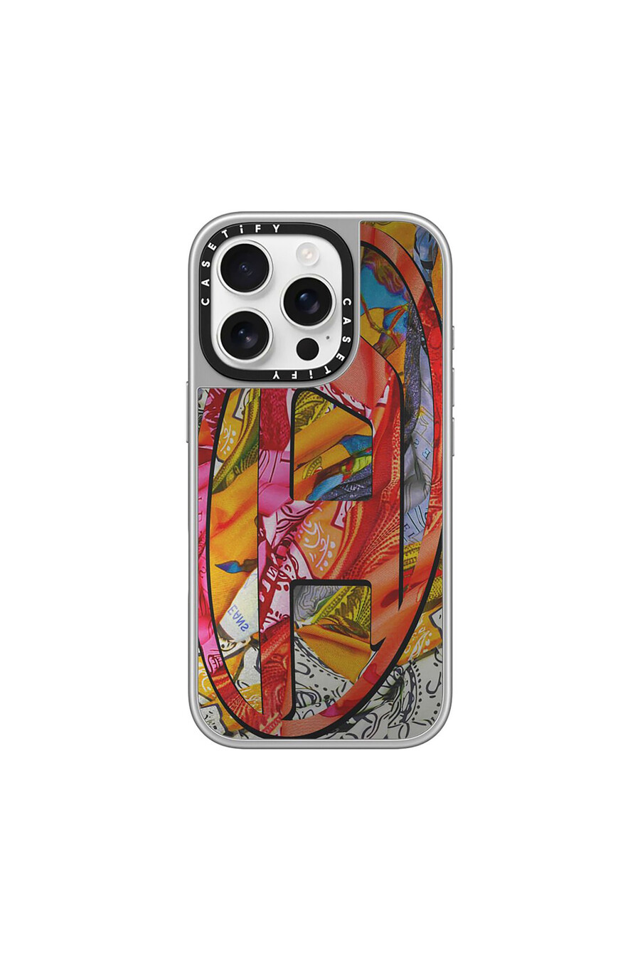 custodia magsafe bandana da donna per iphone 16 pro multicolore diesel