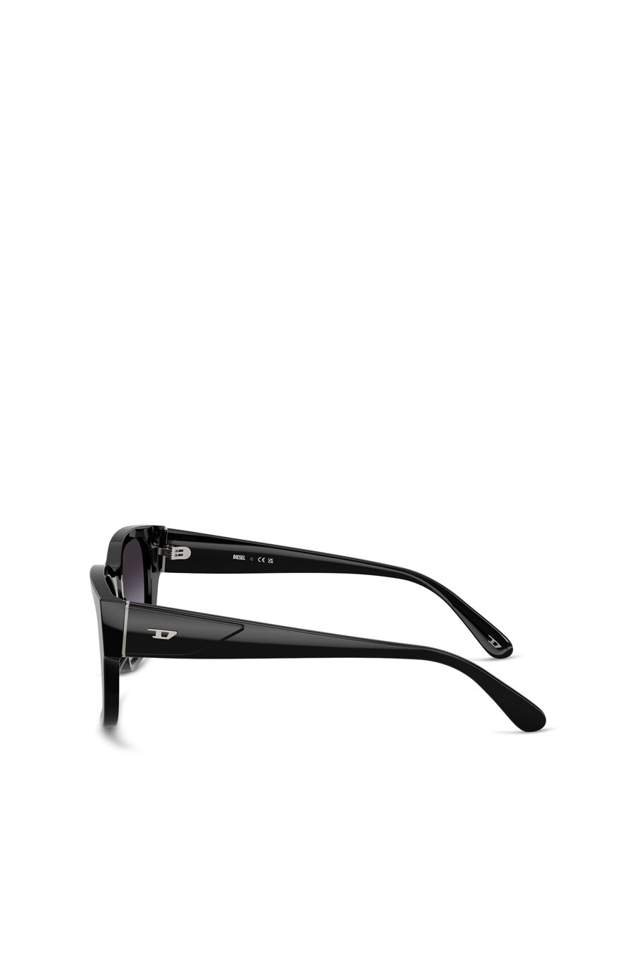 occhiali da sole quadrati da donna nero diesel