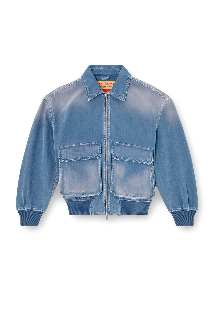 giacca da donna in denim spinato colorato blu diesel