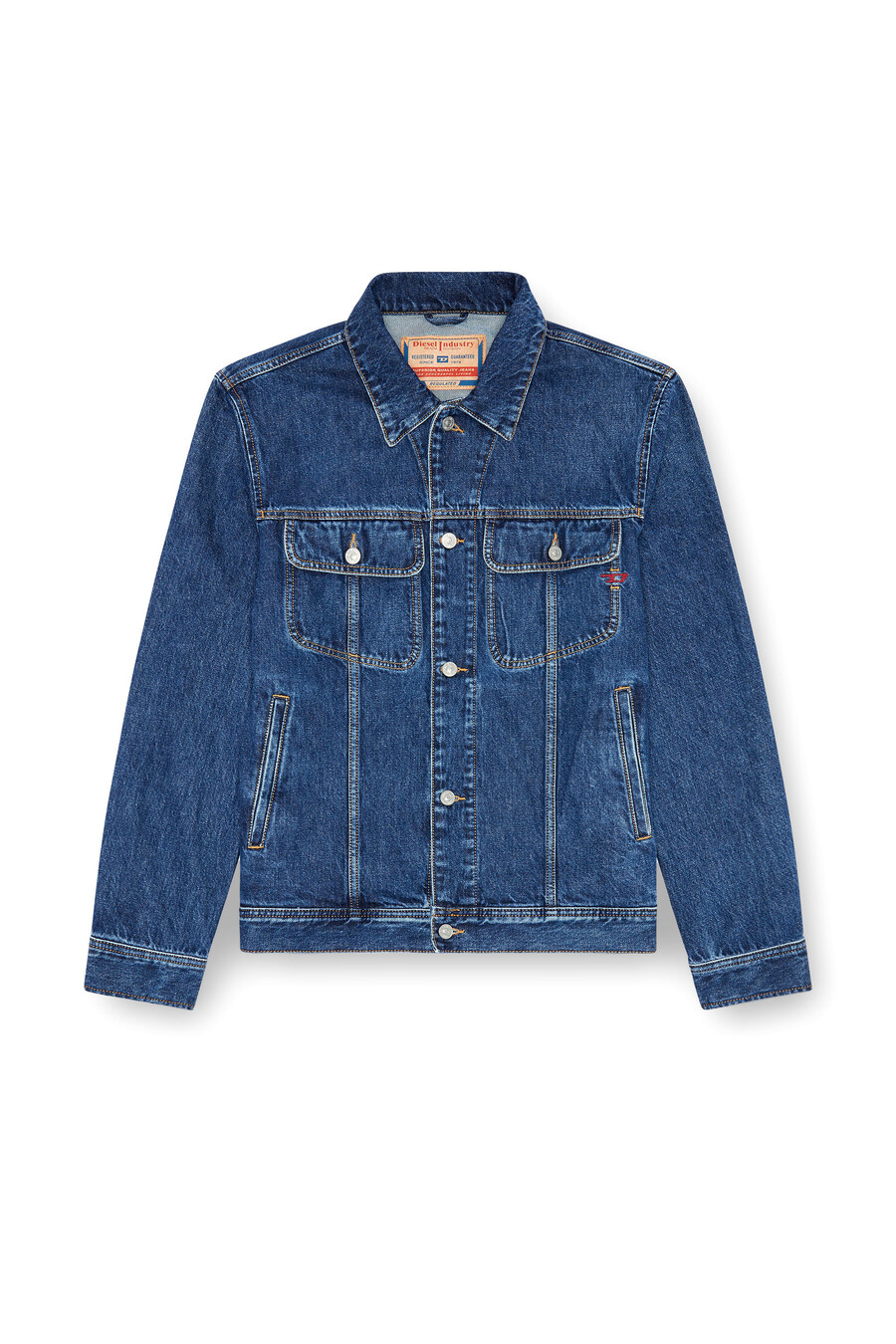 giacca da camionista regular fit da uomo blu diesel