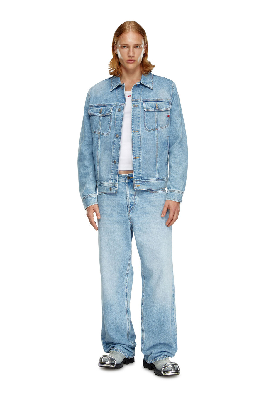 giacca da camionista regular fit da uomo blu diesel