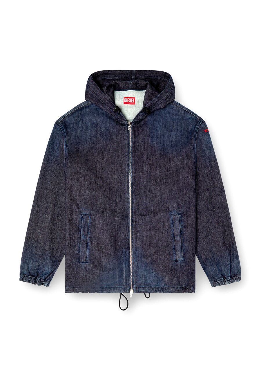 giacca joggjeans con cappuccio da uomo blu diesel