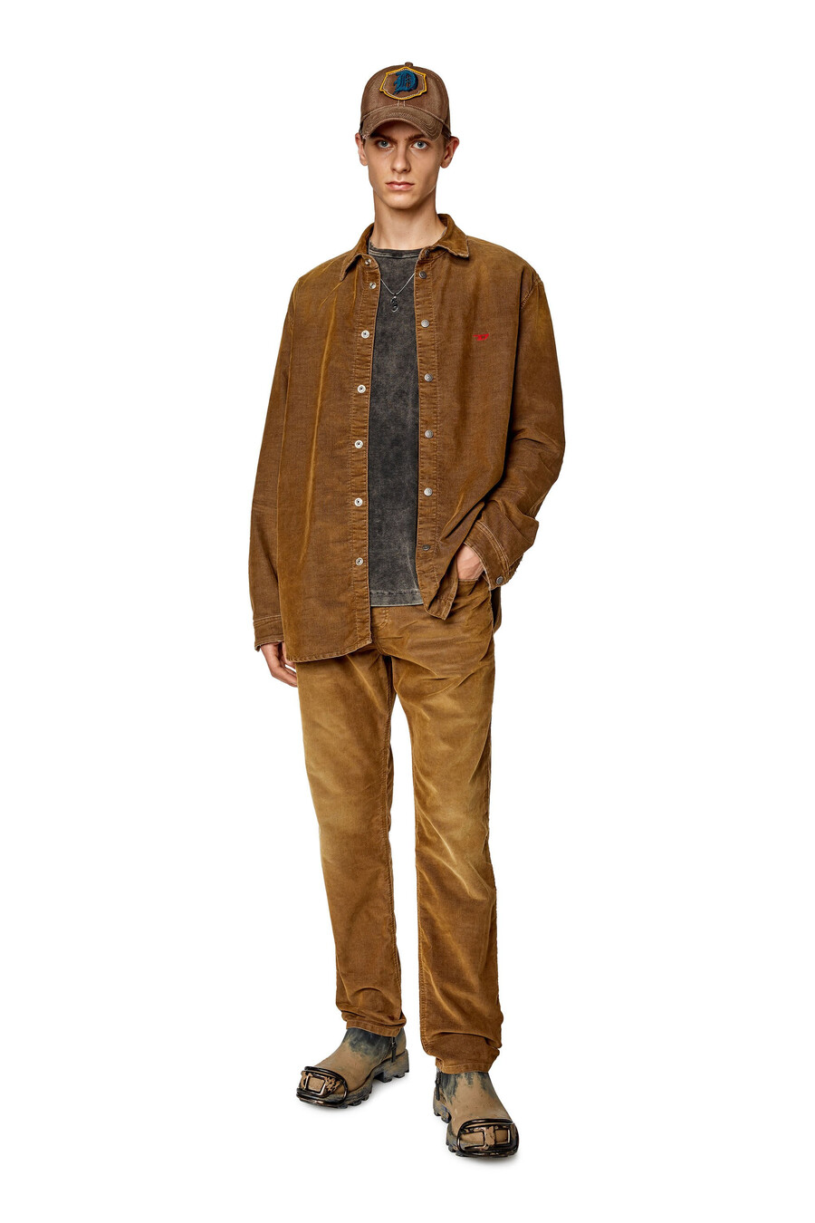 jeans affusolati da uomo marrone diesel 2023 d-finitive