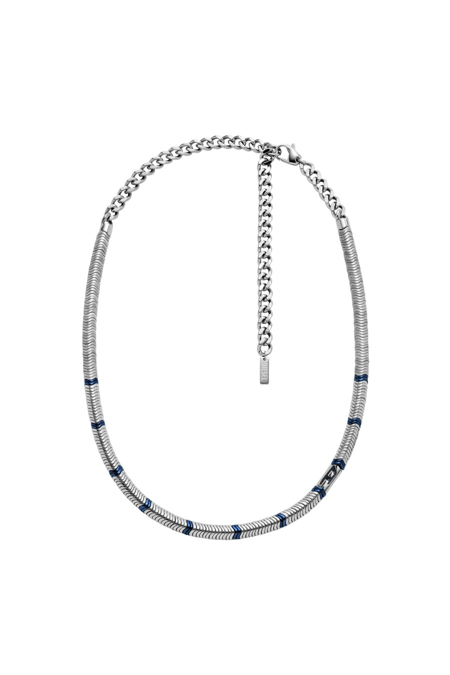 collana con perline di ematite da donna argento diesel