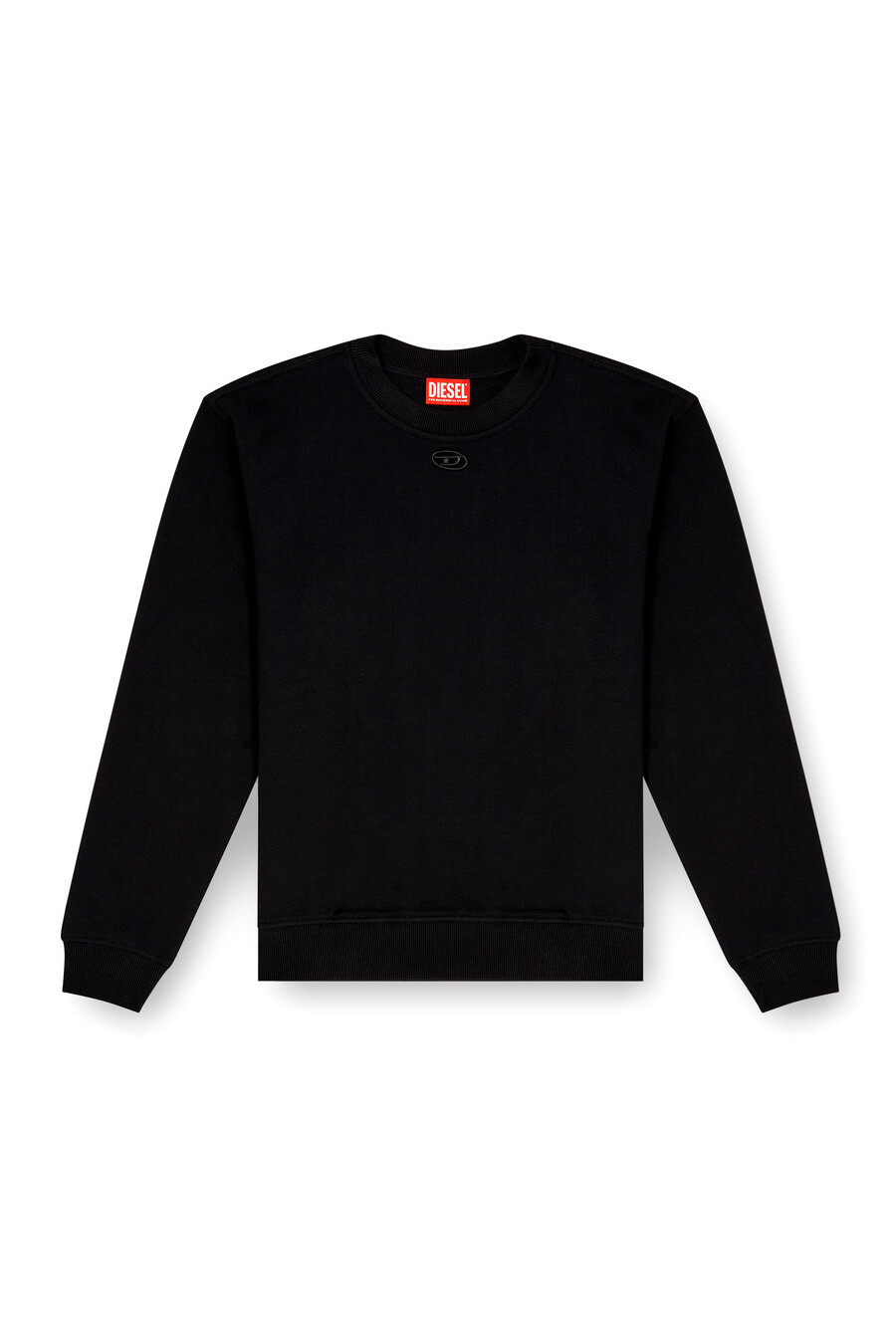 felpa da donna in cotone con ricamo oval d nero diesel