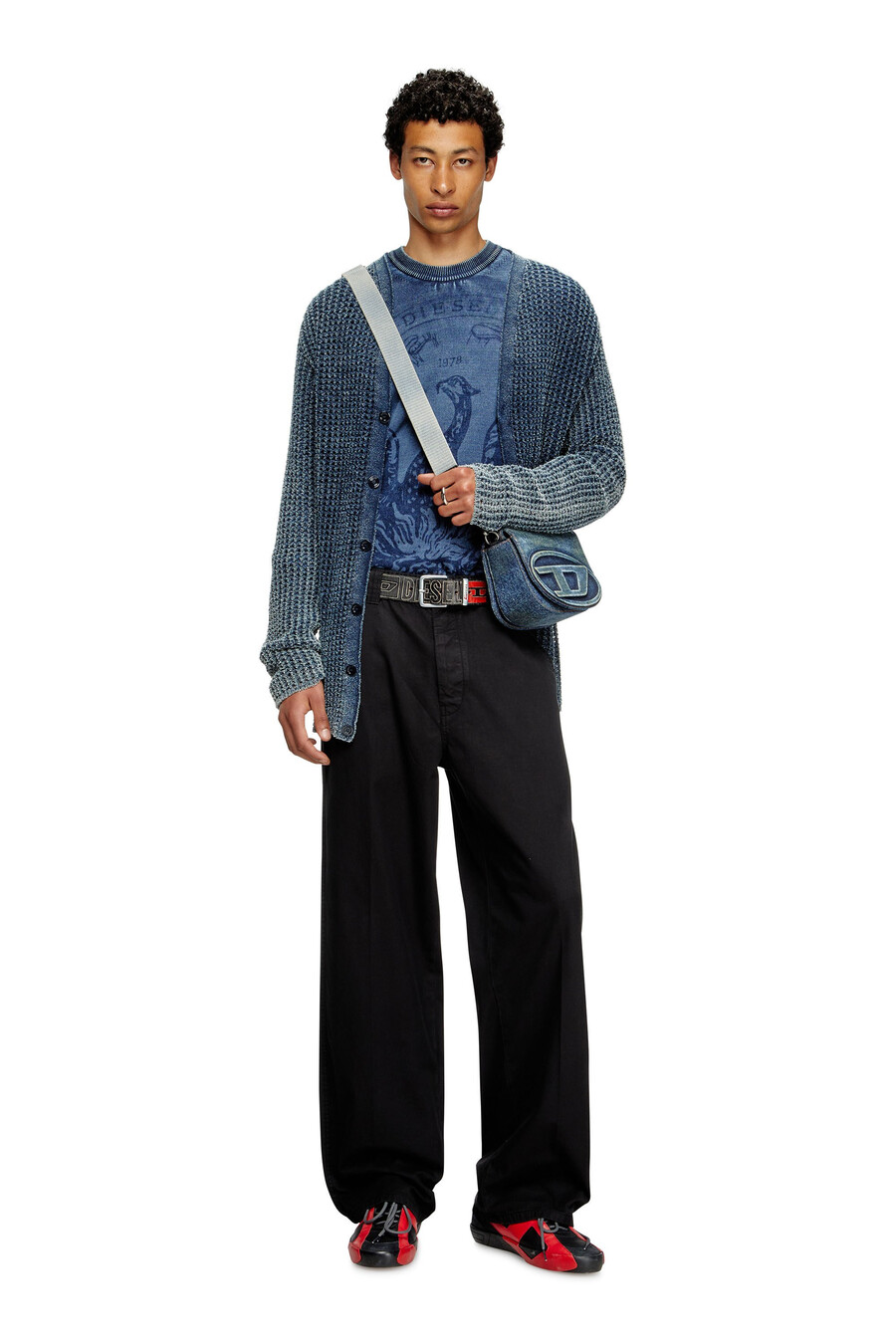 pantaloni chino da uomo neri diesel