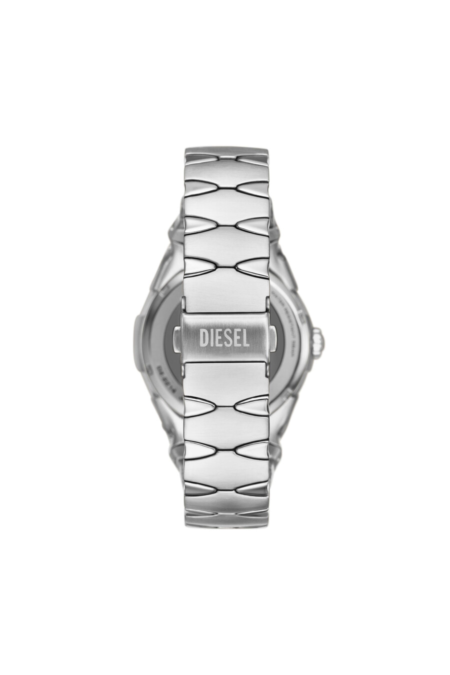 orologio da uomo d-sruptor a tre lancette in acciaio inossidabile argento diesel