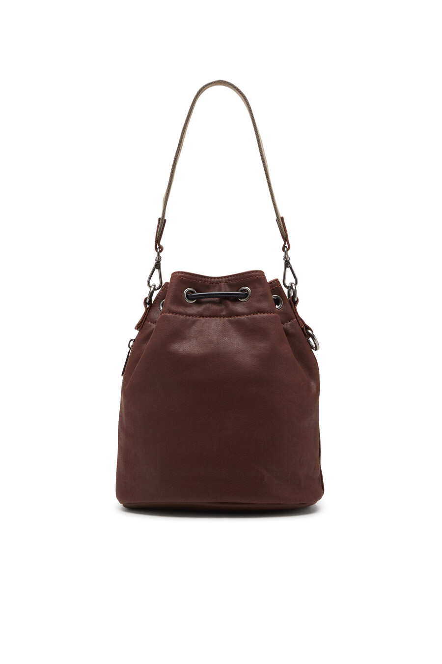 women multi-pkts - borsa in cotone con tasche multiple marrone diesel