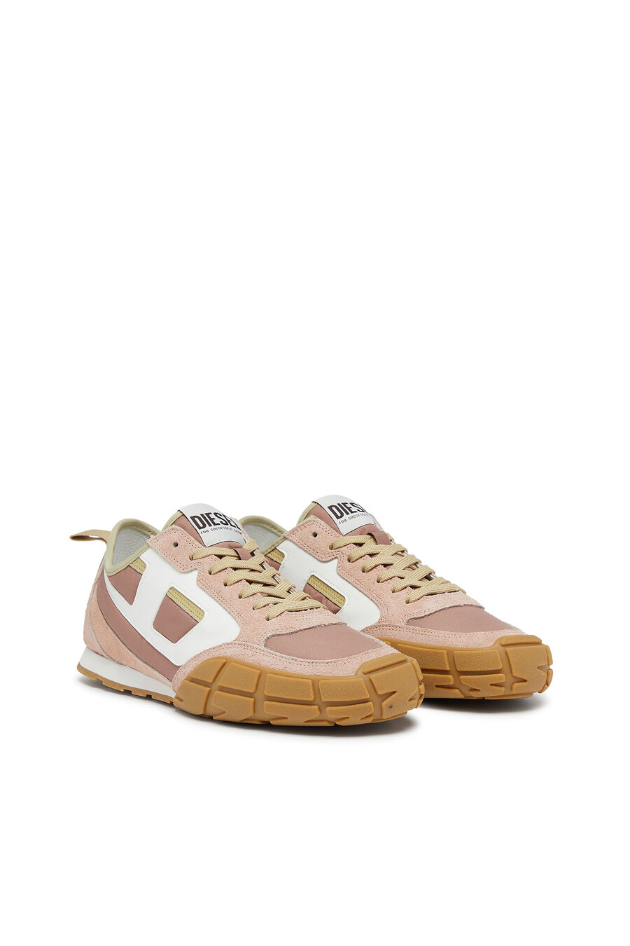 sneakers da donna s-pagodha in pelle camoscio e ripstop multicolore diesel