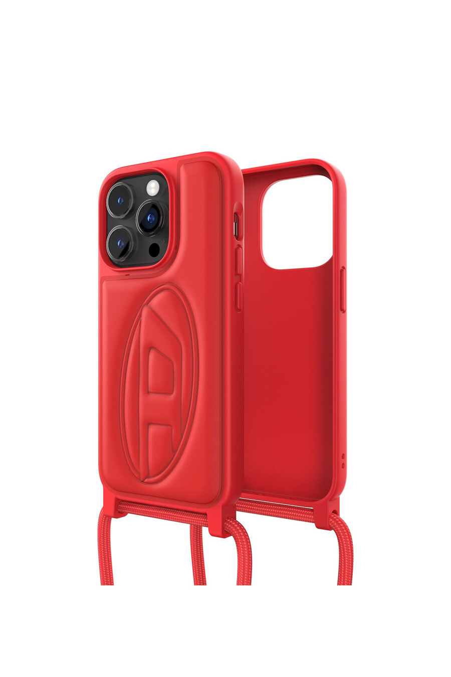 custodia per collana da uomo ovale d per iphone 14 pro rosso diesel