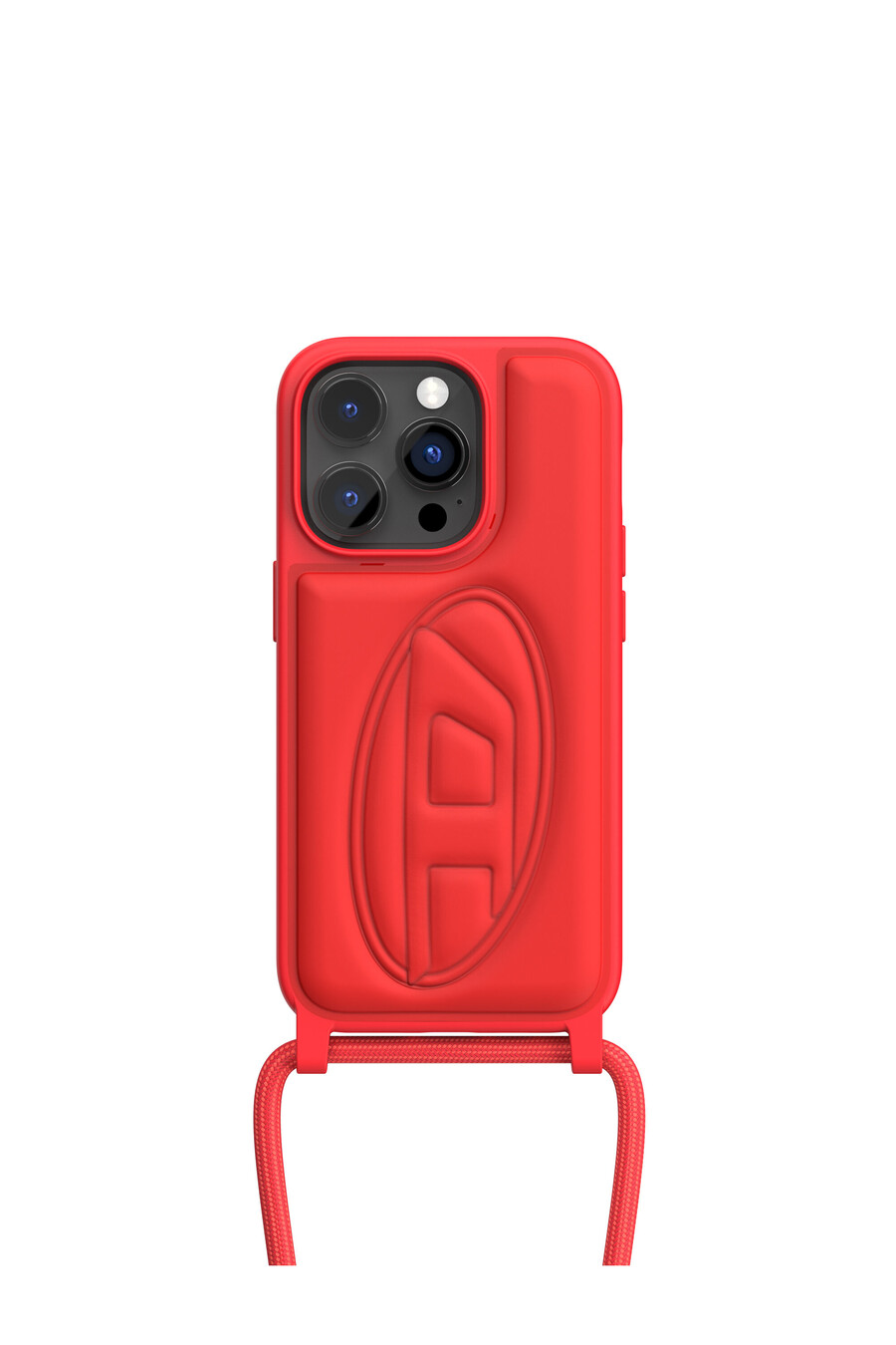 custodia per collana da uomo ovale d per iphone 14 pro rosso diesel